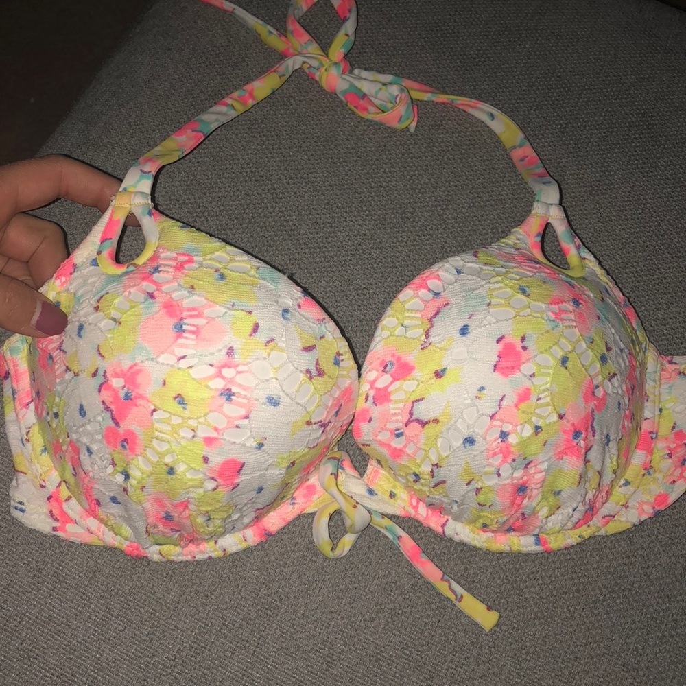 Victoria secret Flowered bathing suit top